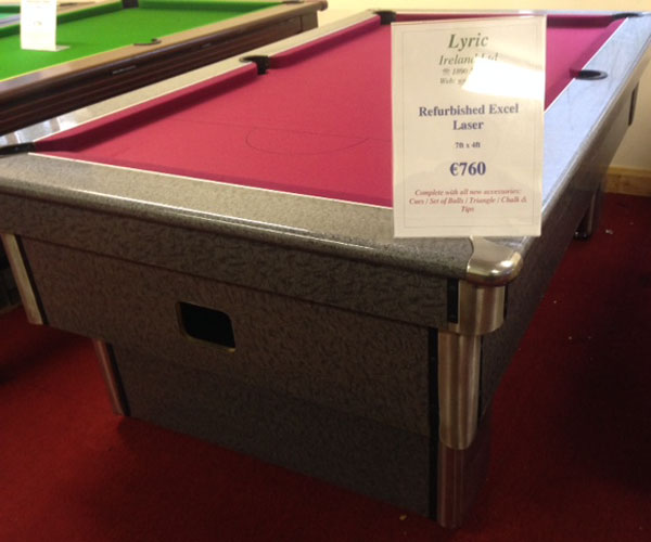 Refurbished Excel Laser Pool Table 7ft x 4ft